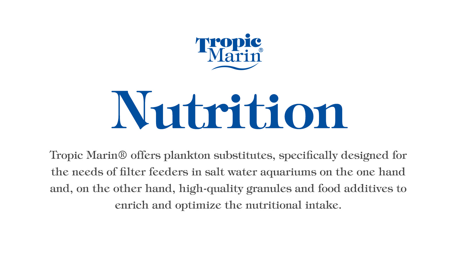 Tropic Marin Nutrition